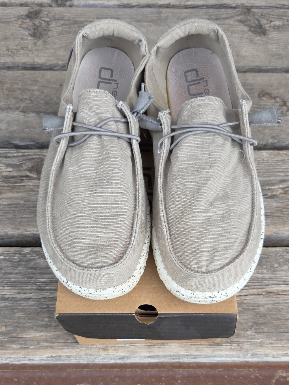 Hey Dude Wendy Woven Women's Loafer Slip-on Shoes Size 11 in Grey
